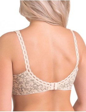 Хлопковый бюстгальтер для кормления Valmira 1123/C бежевый с черным, Цвет: бежевый с черным, Размеры: 80F, изображение 3