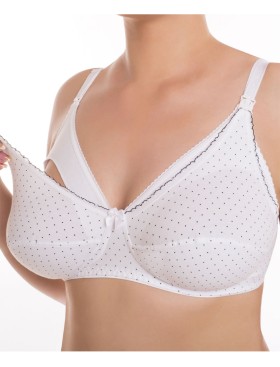 Хлопковый бюстгальтер для кормления Valmira 1123/C белый в крапинку, Цвет: белый в крапинку, Размеры: 85B