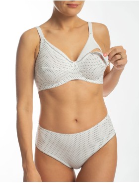 Хлопковый бюстгальтер для кормления Valmira 1123/C белый в крапинку, Цвет: белый в крапинку, Размеры: 85B, изображение 7