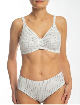 Хлопковый бюстгальтер для кормления Valmira 1123/C белый в крапинку, Цвет: белый в крапинку, Размеры: 85B, изображение 8