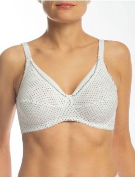 Хлопковый бюстгальтер для кормления Valmira 1123/C белый в крапинку, Цвет: белый в крапинку, Размеры: 85B, изображение 3