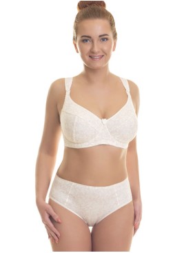 Бюстгальтер для кормления хлопковый Valmira 1132/C молоко с аметистом, Цвет: молоко с аметистом, Размеры: 80F, изображение 5