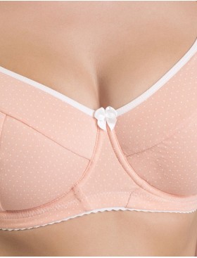 Бюстгальтер для кормления хлопковый Valmira 1132/C нектар персика в крапинку, Цвет: нектар персика в кра, Размеры: 85M, изображение 6