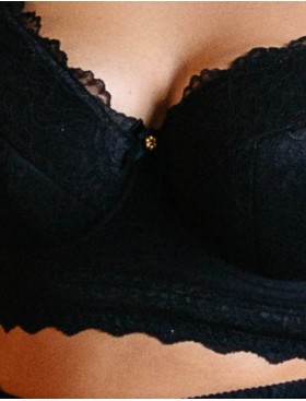 Бюстье с поролоновыми чашками Valmira 1244/H тисненый черный, Цвет: тисненый черный, Размеры: 80C, изображение 6
