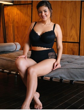 Бюстье с поролоновыми чашками Valmira 1244/H тисненый черный, Цвет: тисненый черный, Размеры: 80C, изображение 7