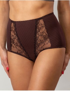 Высокие хлопковые трусы Valmira 2918/C вино в крапинку, Цвет: вино в крапинку, Размеры: M