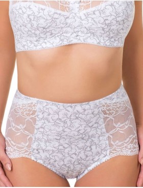 Дамские трусы хлопковые Valmira 2922/C белый с серым, Цвет: белый с серым, Размеры: M