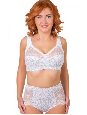 Дамские трусы хлопковые Valmira 2922/C белый с серым, Цвет: белый с серым, Размеры: M, изображение 3