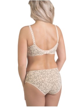 Хлопковый бюстгальтер для кормления Valmira 1123/C бежевый с черным, Цвет: бежевый с черным, Размеры: 80F, изображение 6