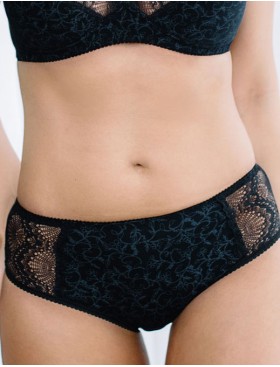 Трусы слипы из хлопка Valmira 2934/H черный с серым, Цвет: черный с серым, Размеры: M