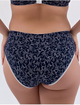 Трусы слипы хлопковые Valmira 2934/C синий с молоком, Цвет: синий с молоком, Размеры: L