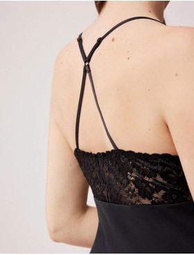 Хлопковая сорочка с кружевом Ysabel Mora 10557 черный, Цвет: черный, Размеры: L, изображение 3