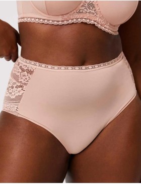 Высокие трусы слипы Ysabel Mora 10591 LINGERIE пудровый, Цвет: пудровый, Размеры: M