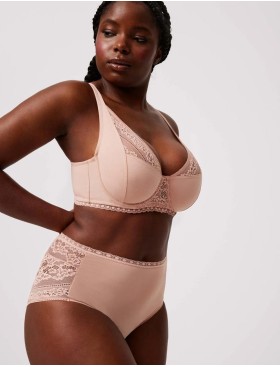 Высокие трусы слипы Ysabel Mora 10591 LINGERIE пудровый, Цвет: пудровый, Размеры: M, изображение 3