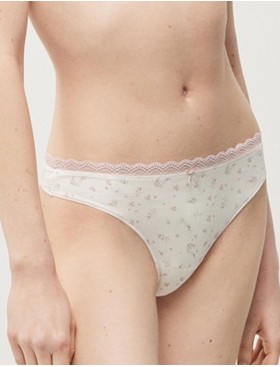 Набор хлопковых стрингов Ysabel Mora 19396 INTIMATES (2 шт), Цвет: пудровый+молочный, Размеры: S