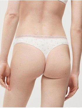 Набор хлопковых стрингов Ysabel Mora 19396 INTIMATES (2 шт), Цвет: пудровый+молочный, Размеры: S, изображение 3