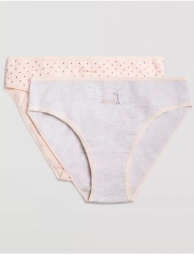 Набор трусов слипов 2 шт Ysabel Mora 19509 INTIMATES, Цвет: светло-розовый+серый, Размеры: S, изображение 3