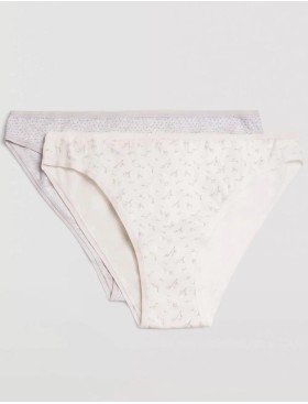 Набор трусов слип-мини 2 шт Ysabel Mora 19512 INTIMATES, Цвет: светло-серый+белый, Размеры: S, изображение 4