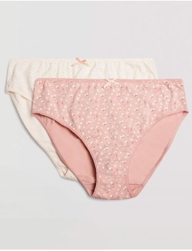 Набор трусов слип-миди 2 шт Ysabel Mora 19517 INTIMATES, Цвет: пудровый+экрю, Размеры: S, изображение 4