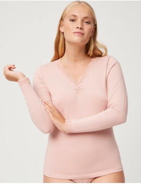 Хлопковая кофта Ysabel Mora 19519 INTIMATES пудровый, Цвет: пудровый, Размеры: S