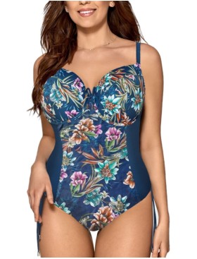 Закрытый купальник с уплотненной чашкой Ava SKJ31 U, Цвет: флора, Размеры: 75D