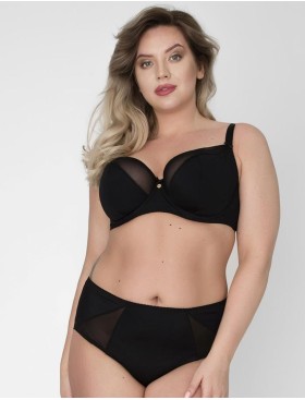 Бюстгальтер полумягкий Akcent 1005 PU черный, Цвет: черный, Размеры: 70I, изображение 3