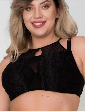 Мягкий бюстгальтер-топ Akcent A-118 черный, Цвет: черный, Размеры: 70L
