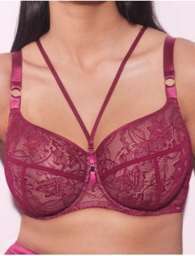 Бюстгальтер кружевной мягкий Alles CHIARA M фуксия, Цвет: фуксия, Размеры: 75H