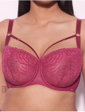 Кружевной бюстгальтер балконет Alles BEVERLY M фуксия, Цвет: фуксия, Размеры: 70I