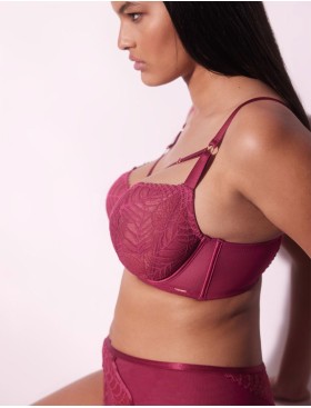 Кружевной бюстгальтер балконет Alles BEVERLY M фуксия, Цвет: фуксия, Размеры: 70I, изображение 2