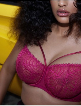 Кружевной бюстгальтер балконет Alles BEVERLY M фуксия, Цвет: фуксия, Размеры: 70I, изображение 6