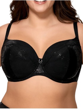 Купальный лиф с мерцающим узором плотная чашка Ava SK126 U, Цвет: черный, Размеры: 95D