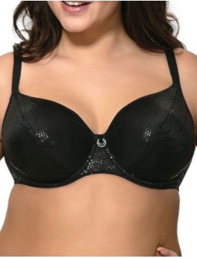 Купальный лиф с мерцающим узором мягкая чашка Ava SK127 M черный, Цвет: черный, Размеры: 85C