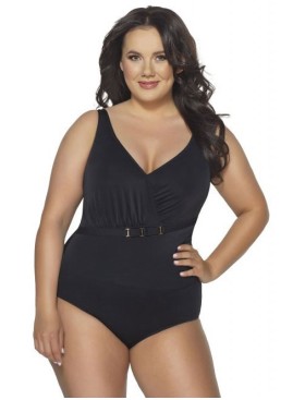 Черный закрытый купальник Ava SKJ48, Цвет: черный, Размеры: 95B, изображение 4