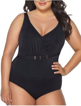 Черный закрытый купальник Ava SKJ48, Цвет: черный, Размеры: 95B