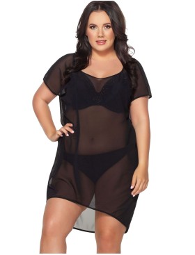 Платье пляжное Ava SP23 Black, Цвет: черный, Размеры: 2XL/3XL, изображение 2