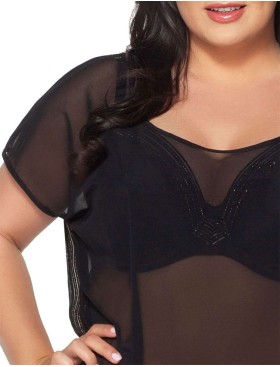 Платье пляжное Ava SP23 Black, Цвет: черный, Размеры: 2XL/3XL, изображение 6