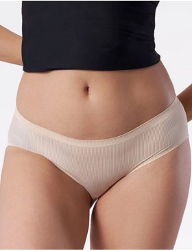 Бесшовные трусы слипы Julimex AVIA бежевый, Цвет: бежевый, Размеры: S