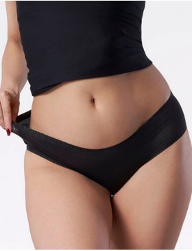 Бесшовные трусы слипы Julimex AVIA черный, Цвет: черный, Размеры: S