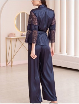 Костюм тройка из атласа и кружева Mia-Amore MISTY 7266 черника, Цвет: черника, Размеры: M, изображение 3