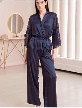 Костюм тройка из атласа и кружева Mia-Amore MISTY 7266 черника, Цвет: черника, Размеры: M, изображение 4