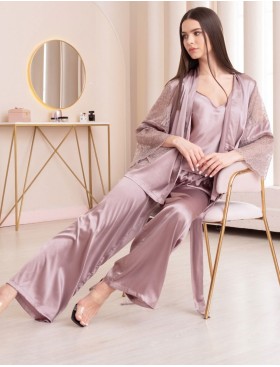 Костюм тройка из атласа и кружева Mia-Amore MISTY 7266 латте, Цвет: латте, Размеры: M, изображение 4