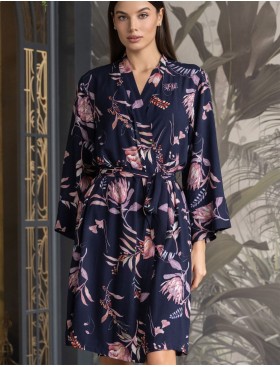 Халат для дома Mia-Amore NIGHT GARDEN 5193, Цвет: темно-синий, Размеры: L/XL, изображение 3
