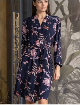 Халат для дома Mia-Amore NIGHT GARDEN 5193, Цвет: темно-синий, Размеры: L/XL, изображение 4