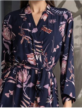 Халат для дома Mia-Amore NIGHT GARDEN 5193, Цвет: темно-синий, Размеры: L/XL, изображение 5