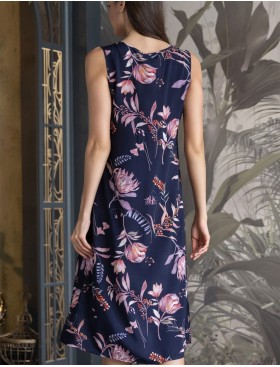 Сорочка на широких бретелях Mia-Amore NIGHT GARDEN 5198, Цвет: темно-синий, Размеры: XL, изображение 2