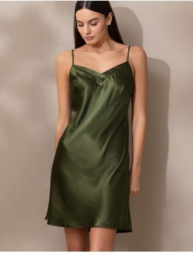 Ночная сорочка из шёлка Mia-Amore VITTORIA 5150 темный хаки, Цвет: темный хаки, Размеры: 2XL, изображение 3