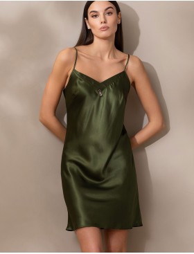 Ночная сорочка из шёлка Mia-Amore VITTORIA 5150 темный хаки, Цвет: темный хаки, Размеры: 2XL