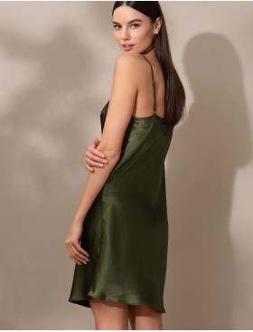 Ночная сорочка из шёлка Mia-Amore VITTORIA 5150 темный хаки, Цвет: темный хаки, Размеры: 2XL, изображение 2