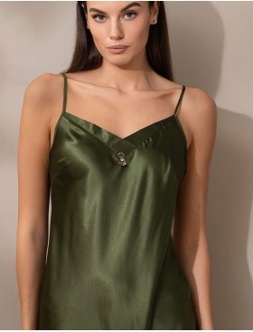 Ночная сорочка из шёлка Mia-Amore VITTORIA 5150 темный хаки, Цвет: темный хаки, Размеры: 2XL, изображение 5